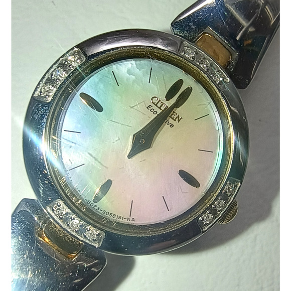 Citizen Eco-Drive Silhouette Bangle Ladies Watch with Mother of Pearl Dial B023 main image 6